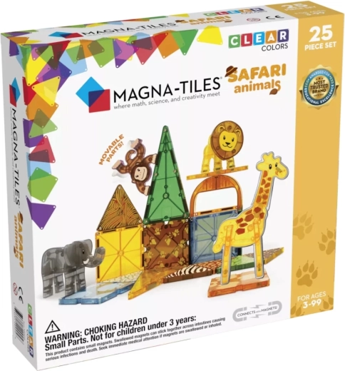 Magna-Tiles safari gyvūnai magnetinė konstravimo dėlionė 25 dalių