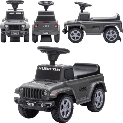 Jeep Rubicon kids ride-on with horn and engine sounds grey