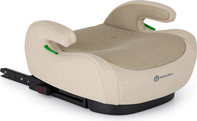 Petite&Mars paaukštinantis automobilinis sėdėjimo pagrindas Optimus pro i-Size air sage beige 125–150 cm