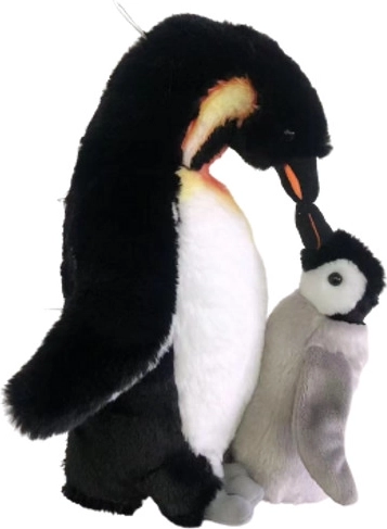 Plush Penguin with Baby 28 cm