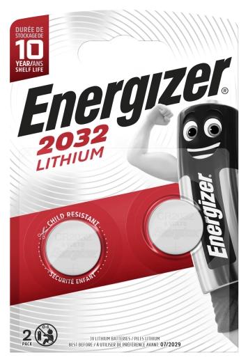 Ličio sagos tipo baterija CR2032 3 V, 235 mAh, 2 vnt. – Energizer