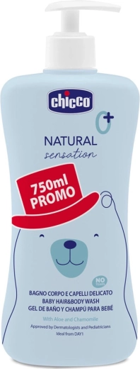 Chicco hair and body shampoo Natural Sensation with aloe and chamomile 750 ml