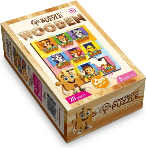 Wooden City wooden puzzle Animals in the Fairy-Tale House, 20 pieces