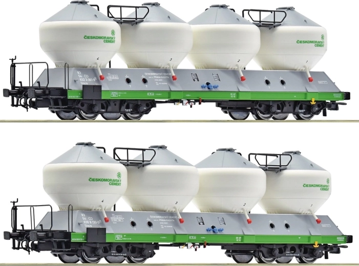 Roco set of 2 Uacs ČD silo wagons (H0)