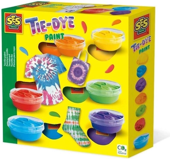 SES tekstilės dažai tie-dye rinkinys, 6 spalvos