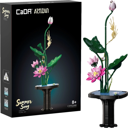 CaDA Floral Art Summer Song Building Set – floral decoration 61.6 cm, 755 pieces