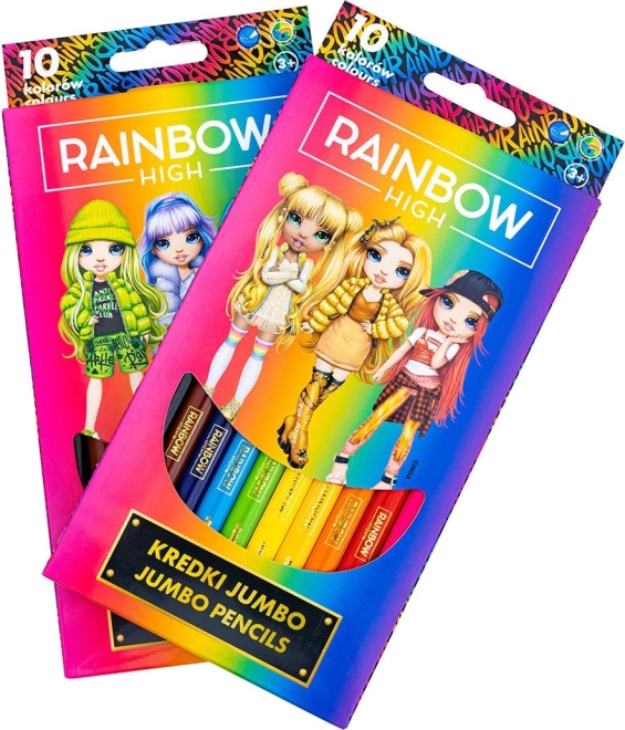 Spalvoti pieštukai JUMBO ASTRA Rainbow High 10 vnt.
