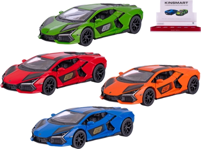 Metalinis automobilio modelis Lamborghini Revuelto 1:38 su atgaline eiga