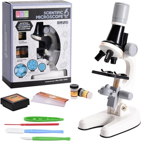 Pagrindinis edukacinis mikroskopas 100×/600×/900×