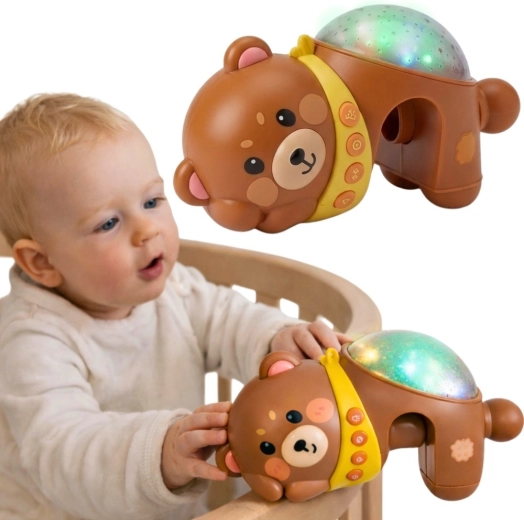 Woopie children's night star projector – teddy bear with melodies