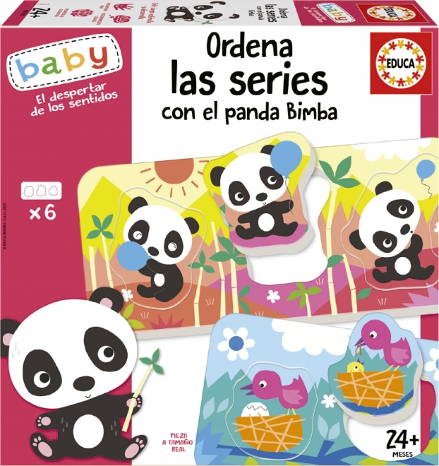 EDUCA Baby Puzzle Panda Bimba ir draugai