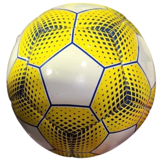 Mini futbolo kamuolys geltonai baltas