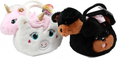 Pliušinis šuniukas rankinėje 25 × 19 cm, 3 spalvos