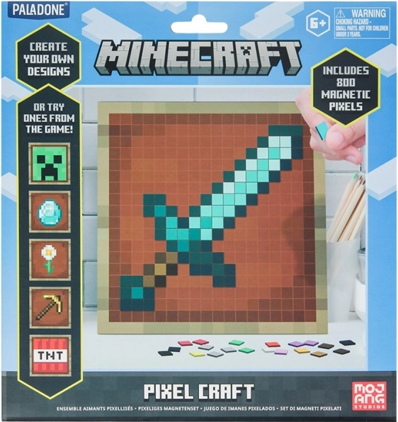 Minecraft pikselių kūrybinis magnetinis rinkinys, 800 vnt.