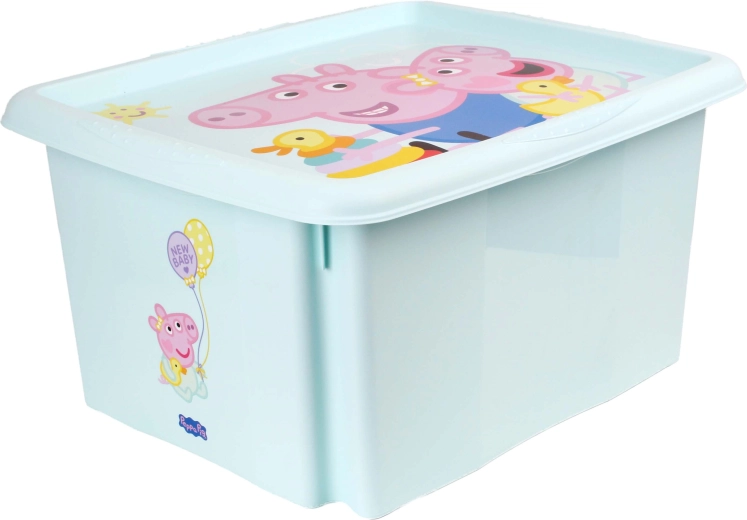 Plastic storage box with lid Peppa Pig 24 l