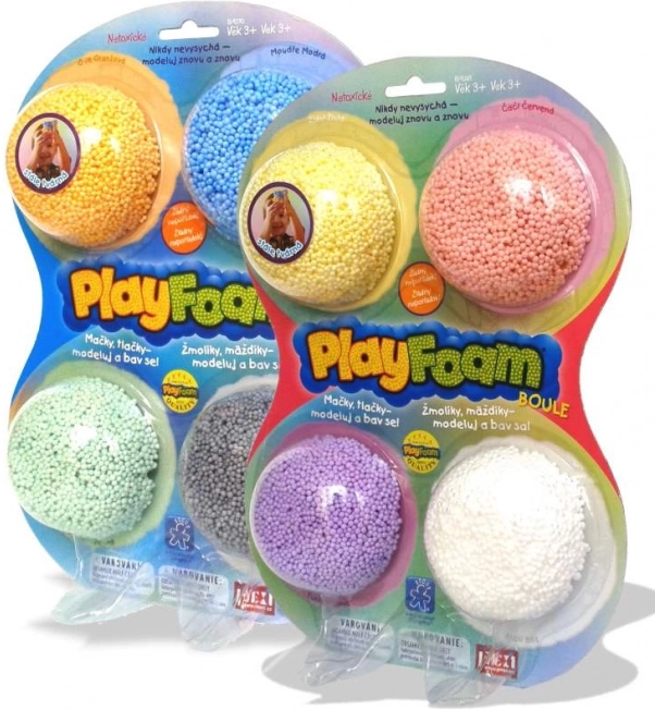 PlayFoam Boule rinkinys – 2 netvarkos nesukeliančios modelino pakuotės (8 spalvos)
