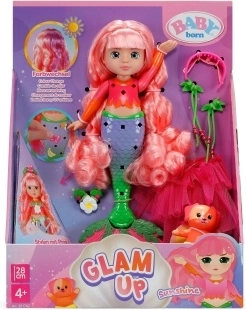 BABY born Glam Up Mermaid Sunshine with color-changing hair