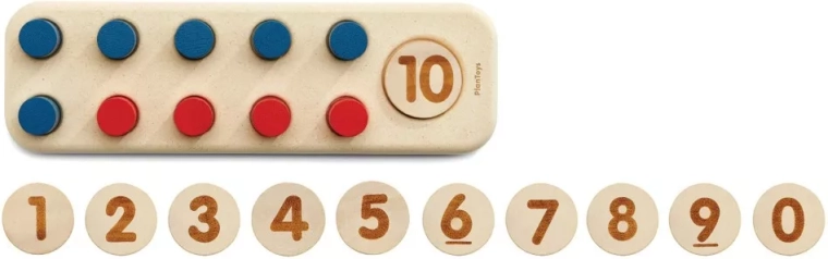 PlanToys medinis matematikos rinkinys sudėčiai, atimčiai ir daugybai 1–20