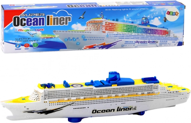 Interaktyvus pasivaikščiojimų laivas su šviesomis, garsais ir kliūčių vengimu