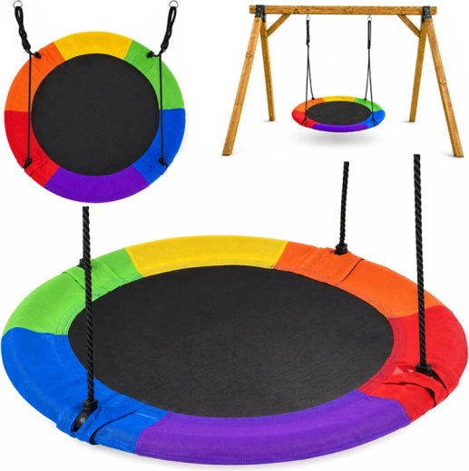 Apvali sūpynės „paukščio lizdas“ 100 cm, keliamoji galia 250 kg