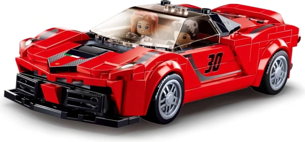 Sluban red Italian sports car Model Bricks building set