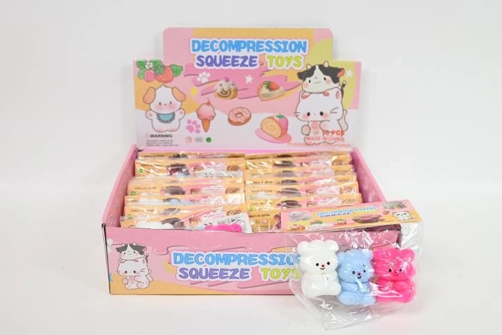 Mini anti-stress squishy bear - 1 piece