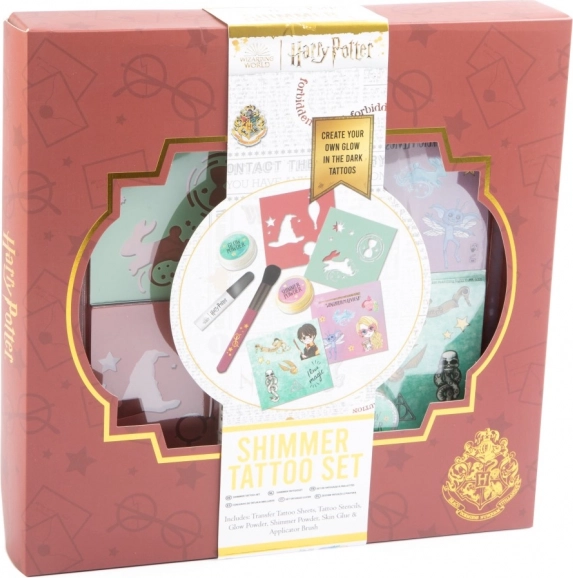 Tamsioje šviečiančių tatuiruočių rinkinys Harry Potter