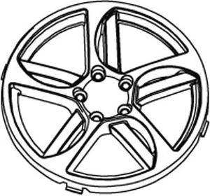 Priekinių ratų gaubtai vaikiškam automobiliukui Lamborghini Murciélago JAMARA (rinkinys 2 vnt.)
