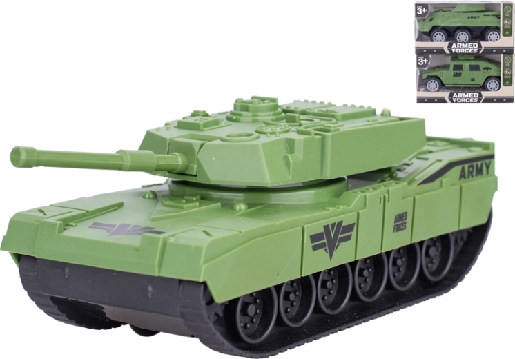 Karinės transporto priemonės su inerciniu mechanizmu 13–14 cm – tankas, šarvuotis ir visureigis