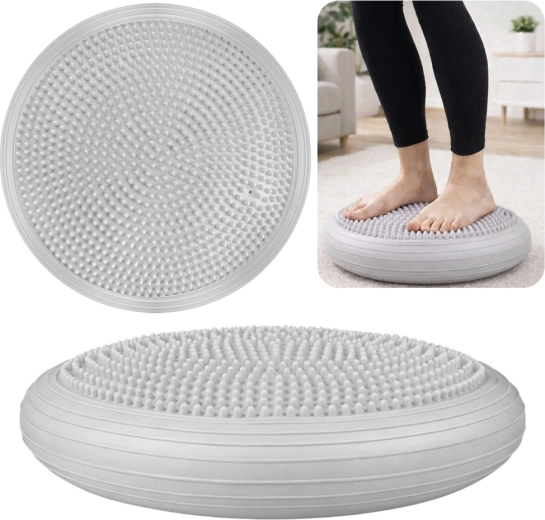 Senzomotorinis balansavimo diskas „ežiukas“ 34 cm – pilkas