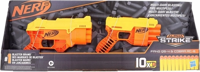 Nerf Alpha Strike Fang & Cobra – set of 2 foam blasters with 10 darts