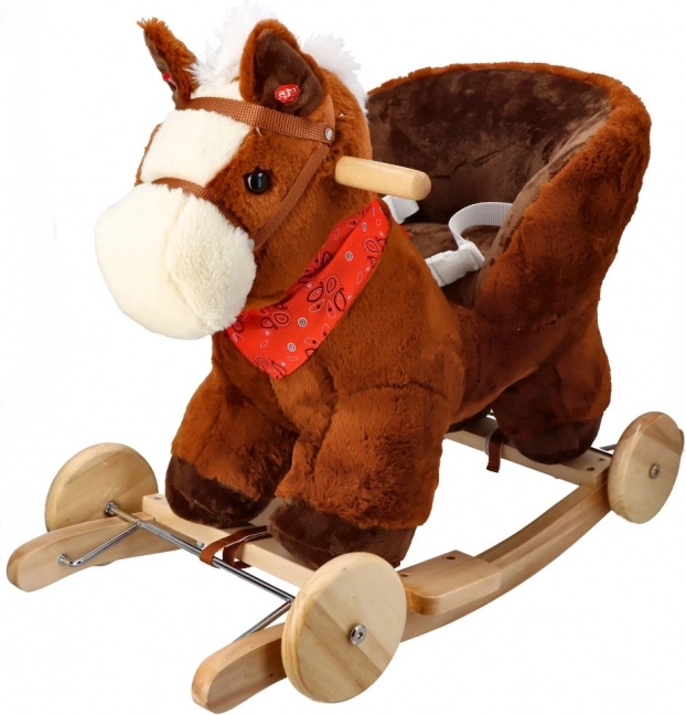 Supamas arkliukas su ratukais ir sėdyne