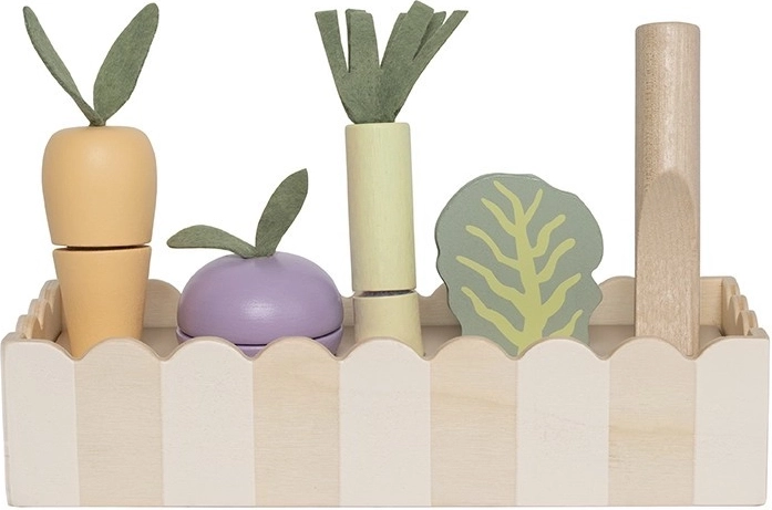 JaBaDaBaDo wooden cuttable vegetables in a box