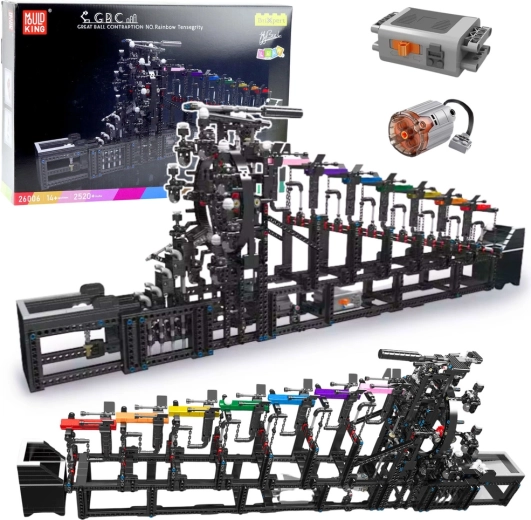 Construction Marble Run with Electric Motor, 2520 Pieces