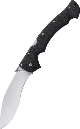Cold Steel Rajah II kišeninis peilis, stonewash geležtė, juoda Griv-Ex rankena