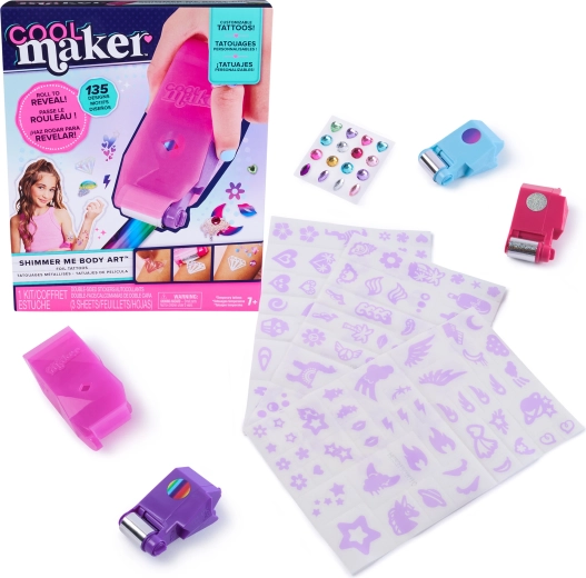 Cool Maker Shimmer Me Tattoos Temporary Tattoo Set, 135 Designs