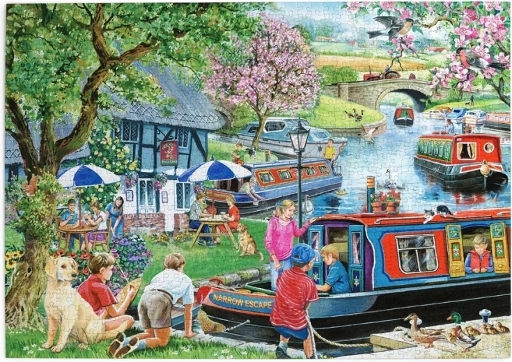 House of Puzzles Houseboats Jigsaw Puzzle, 1000 Pieces