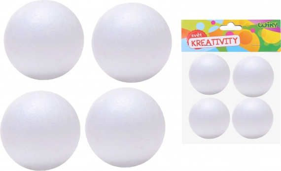 Dekoratyviniai polistirolo kamuoliukai 7 cm, 4 vnt.