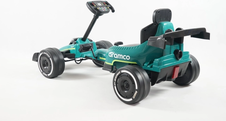 Minamas vaikiškas gokartas ASTON MARTIN žalias