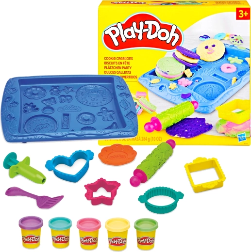 Play-Doh saldūs sausainiai – kūrybinis rinkinys su 5 spalvomis ir priedais
