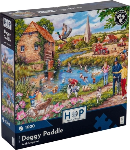 House of Puzzles Dogs Swimming Puzzle, 1000 Pieces