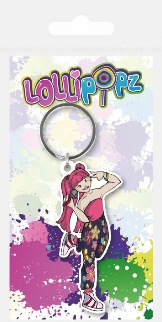 Guminis raktų pakabukas LOLLIPOPZ, rožinis