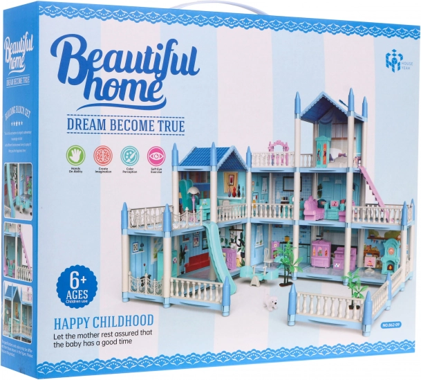 3 aukštų lėlių namelis Vaikiškas žaislas