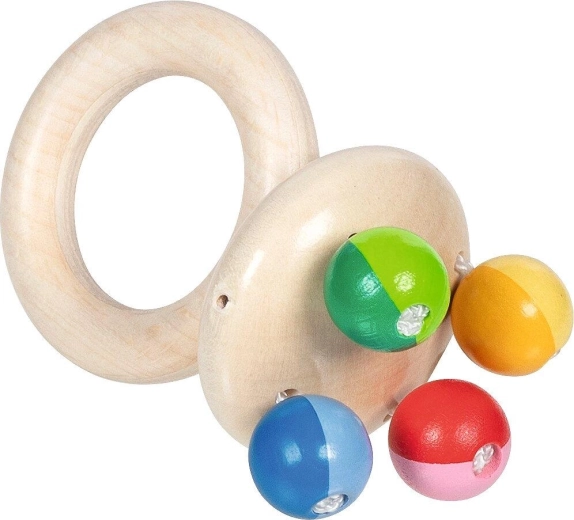 Medinis barškutis į ranką touch ring rattle rainbow – 1 vnt.