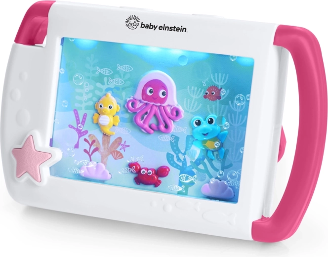 Baby Einstein nešiojamasis grotuvas su garsais, muzika ir švieselėmis „Sea Dreams“, rožinis