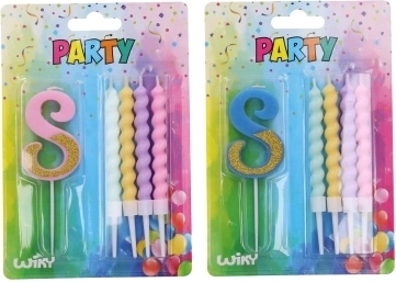 Gimtadienio žvakė skaičius 8 su 4 žvakutėmis