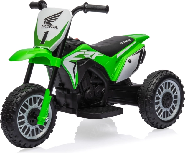 Elektrinis vaikiškas motociklas Milly Mally Honda CRF 450R žalias (triratis)