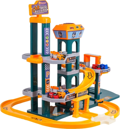 Mėlynas mega stovėjimo aikštelės rinkinys su garsais ir šviesomis