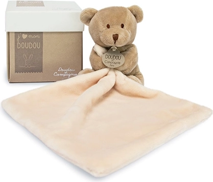 DOUDOU dovanų rinkinys – meškiukas su migduku 10 cm