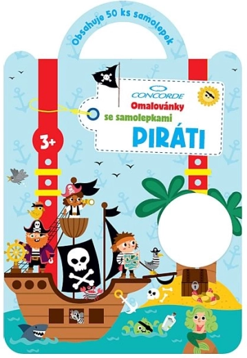 Spalvinimo knygelė su lipdukais Piratai CONCORDE